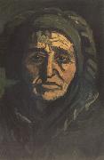 Vincent Van Gogh Head of a Peasant Woman with Dard Cap (nn014) painting